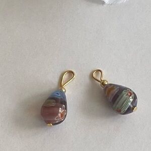 18K Gold Plate Charms Earrings